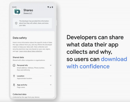 Google's now solely relying on developers to provide accurate app data collection information